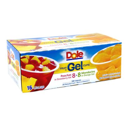 Picture of Dole Assorted Fruit In Gel Cups, 4.3 Oz, Box Of 16