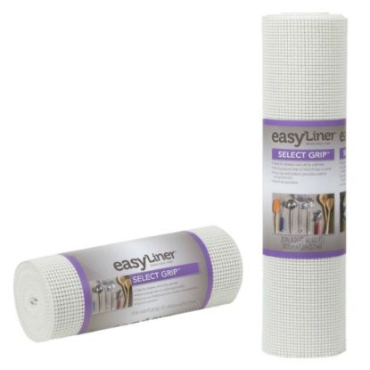 Picture of Duck Brand Select Grip EasyLiner Non-Adhesive Shelf And Drawer Liner, 20in x 24ft/12in x 20ft, White, Pack Of 2 Rolls