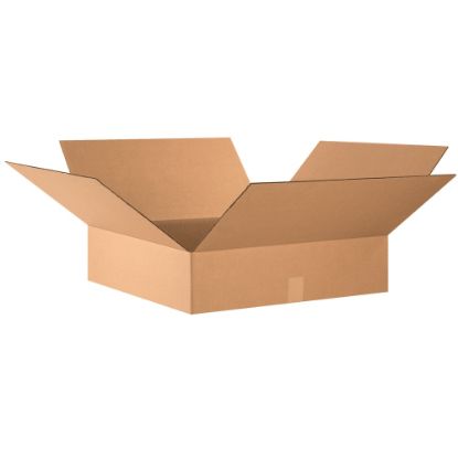 Picture of Partners Brand Flat Corrugated Boxes, 24in x 24in x 6in, Kraft, Pack Of 10