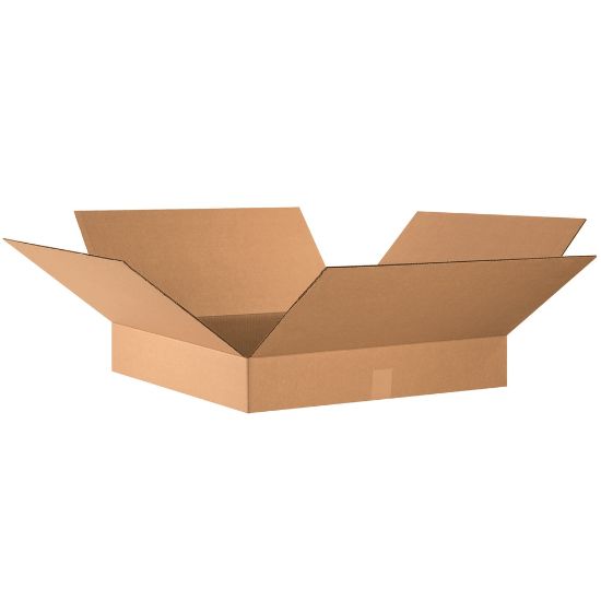 Picture of Partners Brand Flat  Corrugated Boxes, 24in x 24in x 4in, Kraft, Pack Of 10