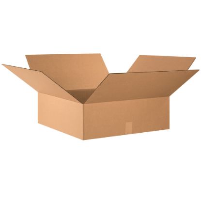 Picture of Partners Brand Flat Corrugated Boxes, 24in x 24in x 8in, Kraft, Box Of 10