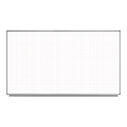 Picture of Luxor Ghost Grid Magnetic Dry-Erase Whiteboard, 40in x 72in, Aluminum Frame With Silver Finish