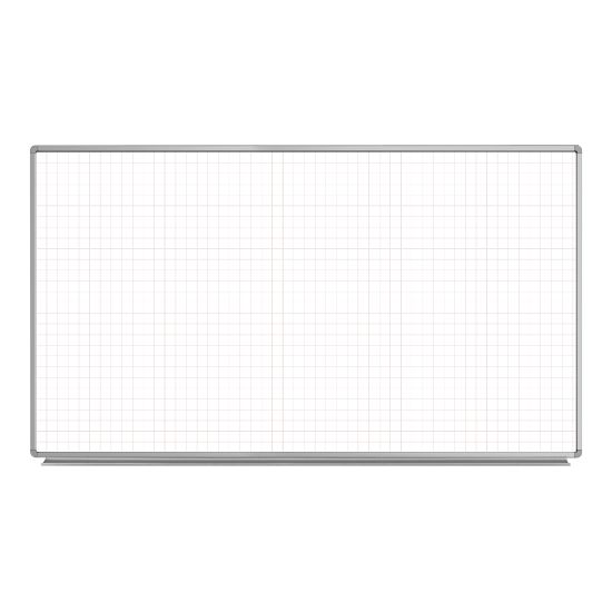 Picture of Luxor Ghost Grid Magnetic Dry-Erase Whiteboard, 40in x 72in, Aluminum Frame With Silver Finish