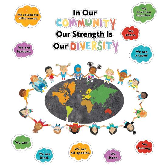 Picture of Carson-Dellosa Education All Are Welcome Our Strength Is Our Diversity 22-Piece Bulletin Board Set