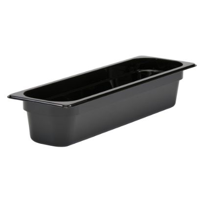 Picture of Cambro Camwear 1/2 x 4in Long Food Pans, Black, Set Of 6 Pans