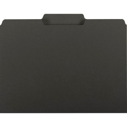 Picture of Smead 1/3-Cut Interior Folders, Letter Size, Black, Box Of 100