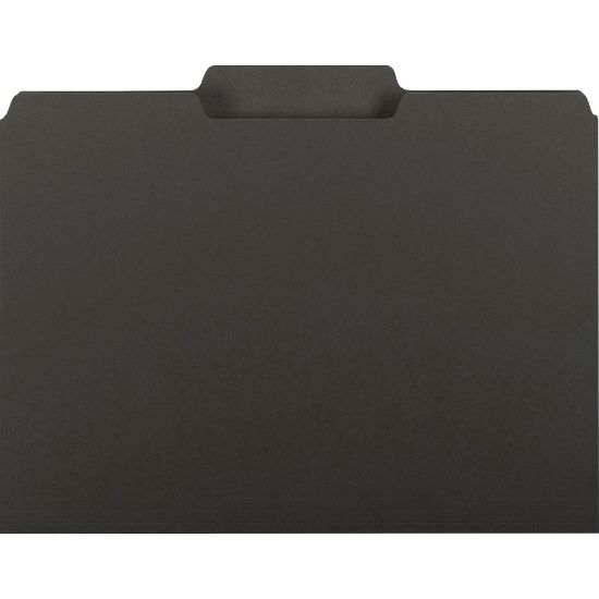 Picture of Smead 1/3-Cut Interior Folders, Letter Size, Black, Box Of 100