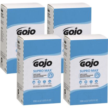 Picture of Gojo Supromax Lotion Hand Cleaner - 67.6 fl oz (2 L) - Adhesive Remover, Soil Remover - Hand - Tan - 4 / Carton