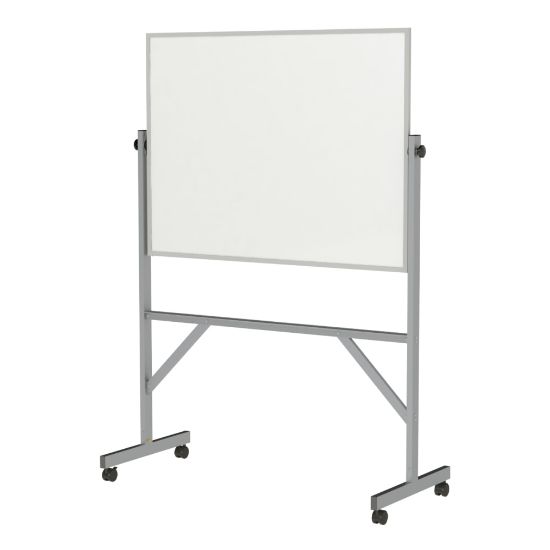 Picture of Ghent Reversible Magnetic Dry-Erase Whiteboard, 72in x 53in, Aluminum Frame With Silver Finish