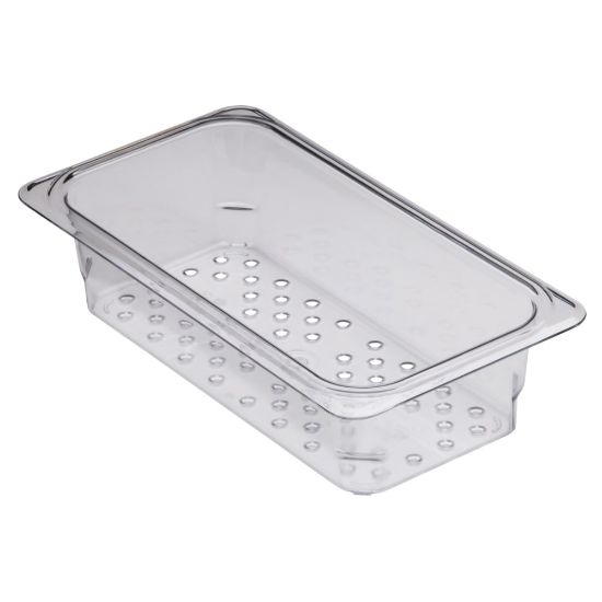 Picture of Cambro Camwear GN 1/3 Size 3in Colander Pans, Clear, Set Of 6 Pans