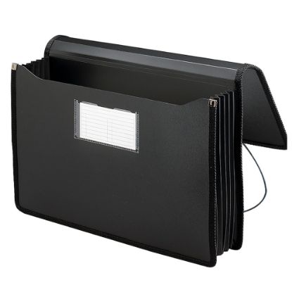 Picture of Smead Poly Premium Wallet, 5 1/4 Expansion, Legal Size, 16 1/2in x 10 1/4in, Black