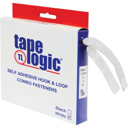 Picture of Tape Logic Sticky Back Combo Pack Hook and Loop Dots, 3/4in, White, Set of 200 Dots