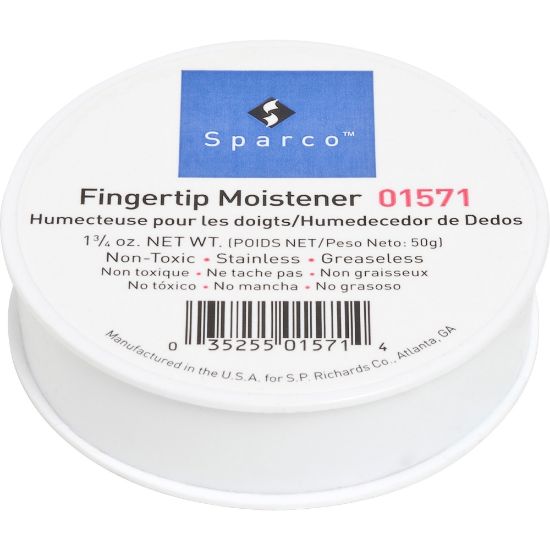 Picture of Sparco 1 3/4 Ounce Fingertip Moistener - Non-slip, Greaseless, Stainingless, Odorless - 1.75 oz - White