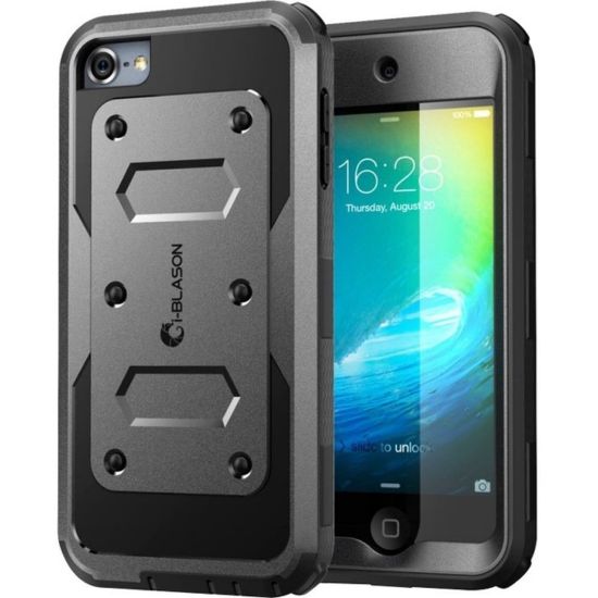 Picture of i-Blason ArmorBox Dual Layer - Protective case for player - rugged - black - for Apple iPod touch (5G, 6G, 7G)