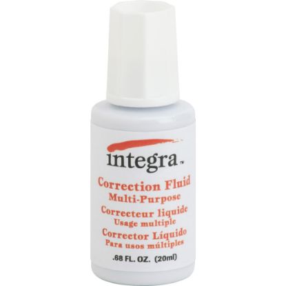 Picture of Integra Multipurpose Correction Fluid - Brush Applicator - 22 mL - White - 1 Each