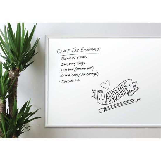 Picture of U Brands Melamine Non-Magnetic Dry-Erase Board, 72in X 48in, Silver Aluminum Frame, Actual Size 70in X 47in (033U00-01)