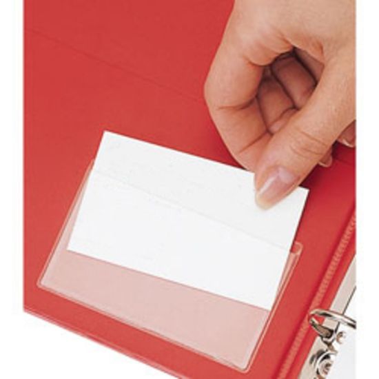 Picture of Cardinal HOLDit! Business Card Pockets, Top Loading, 3 3/4in x 2 3/8in, Pack Of 10