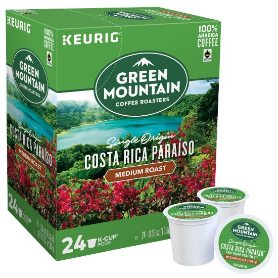 Picture of Green Mountain Coffee Single-Serve Coffee K-Cup Pods, Costa Rica Para�so, Carton Of 24