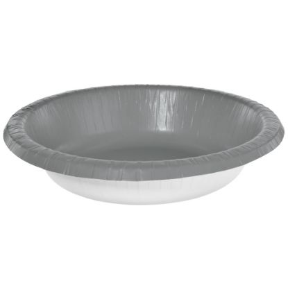 Picture of Amscan Paper Bowls, 20 Oz, Silver, 20 Bowls Per Box, Case Of 5 Boxes