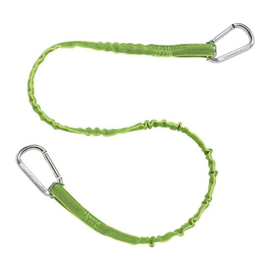 Picture of Ergodyne Squids 3110 Dual-Carabiner Tool Lanyards, 10 Lb, 42in, Lime, Pack Of 6 Lanyards