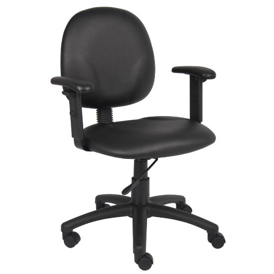 Picture of Boss Office Products Task Chair With Antimicrobial Protection, Adjustable Arms, Black