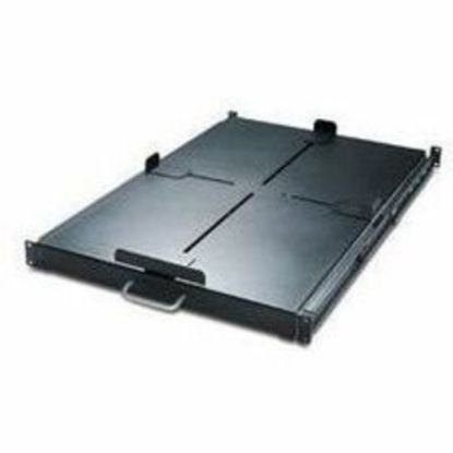 Picture of APC by Schneider Electric Sliding Shelf 200lbs/91kg Black - 1U Rack Height x 19in Rack Width - Rack-mountable - Black - 200.42 lb Static/Stationary Weight Capacity