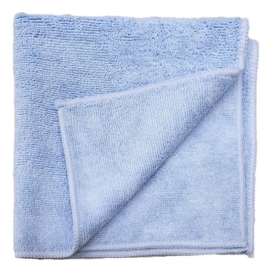 Picture of Pro-Clean Basics Microfiber Towels, Terry Microfiber, 16in x 16in, Blue, Pack Of 12 Towels