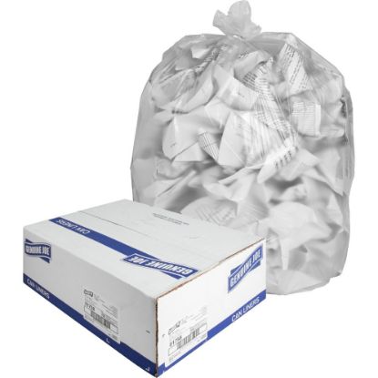 Picture of Genuine Joe 0.01 mil Trash Bags, 45 gal, 40inH x 48inW, Clear, 250 Bags