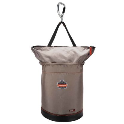 Picture of Ergodyne Arsenal 5976 Nylon Hoist Bucket With Carabiner, Extra-Large, 20inH x 16inW x 16inD, Gray