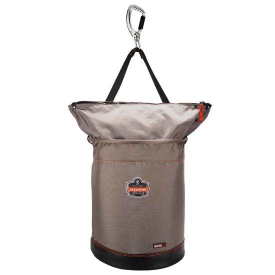 Picture of Ergodyne Arsenal 5976 Nylon Hoist Bucket With Carabiner, Extra-Large, 20inH x 16inW x 16inD, Gray