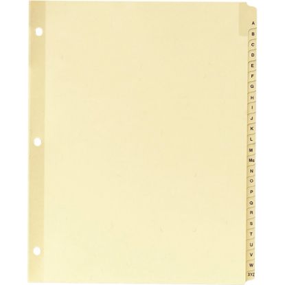 Picture of Sparco A-Z Clear Plastic Index Dividers, 8 1/2in x 11in, A-Z, Buff