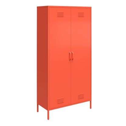 Picture of Ameriwood Home Cache Tall 2-Door Metal Locker Cabinet, 72-7/8inH x 35-7/16inW x 15-3/4inD, Orange