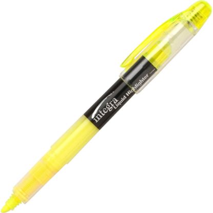 Picture of Integra Liquid Highlighters - Chisel Marker Point Style - Yellow - 1 Dozen