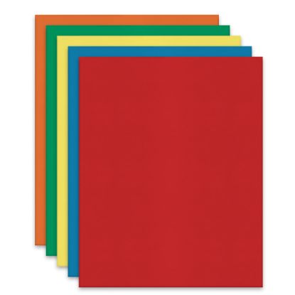 Picture of Office Depot Brand 2-Pocket Textured Paper Folders With Prongs, Assorted Colors, Pack Of 25