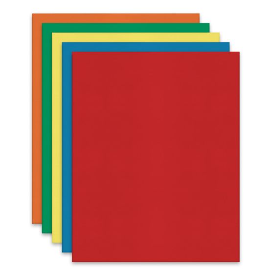 Picture of Office Depot Brand 2-Pocket Textured Paper Folders With Prongs, Assorted Colors, Pack Of 25