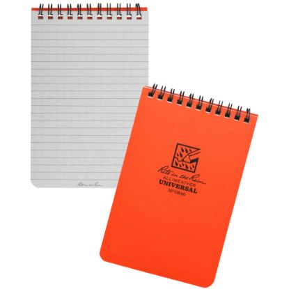 Picture of Rite in the Rain All-Weather Spiral Notebooks, Top, 4in x 6in, 100 Pages (50 Sheets), Orange, Pack Of 12 Notebooks