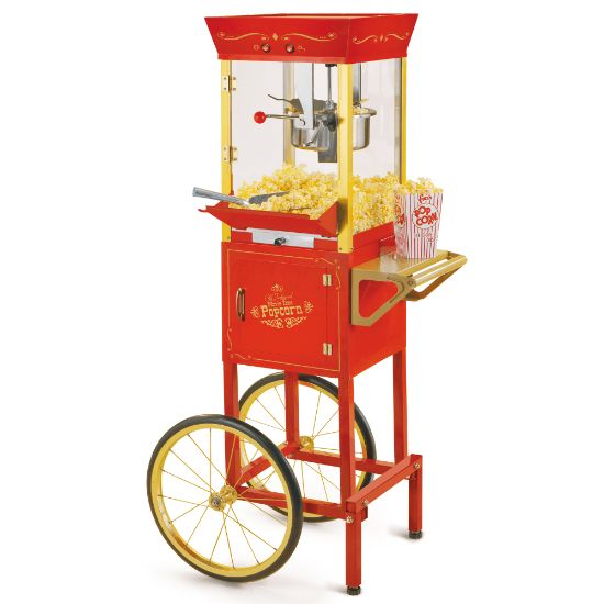 Picture of Nostalgia Electrics CCP510 Vintage Commercial Popcorn Cart, Red