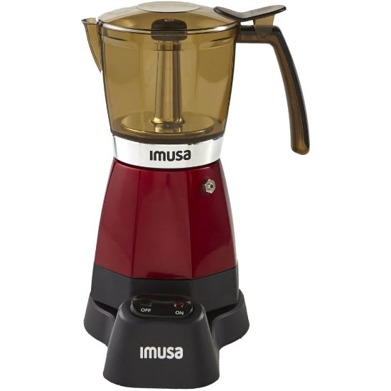 Picture of IMUSA Electric 3- And 6-Cup Moka Maker, Red