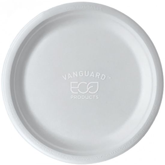 Picture of Eco-Products Vanguard Sugarcane Plates, 10in, White, Pack Of 500 Plates