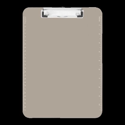 Picture of Sparco Plastic Clipboard With Flat Clip, 8 1/2in x 11in, Smoke