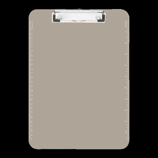 Picture of Sparco Plastic Clipboard With Flat Clip, 8 1/2in x 11in, Smoke