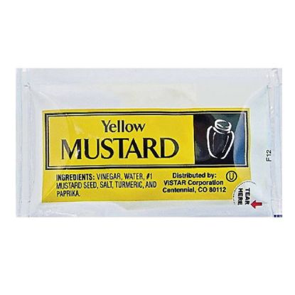 Picture of Vistar Mustard Single-Serve Packets, 0.16 Oz, Pack Of 200