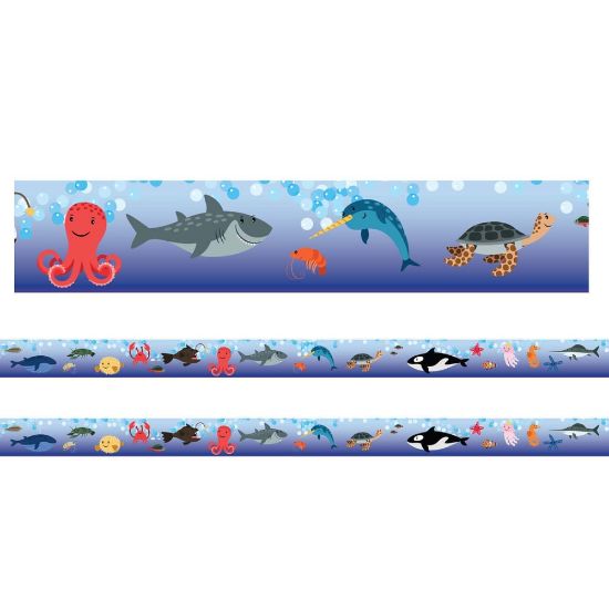 Picture of Charles Leonard Rectangle Cut Borders/Trims, Sea Life, 24' Per Pack, Set Of 2 Packs