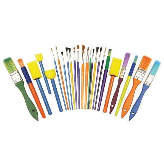 Picture of Creativity Street Painting Supplies Starter Brush Set, Assorted Sizes, Pack Of 25