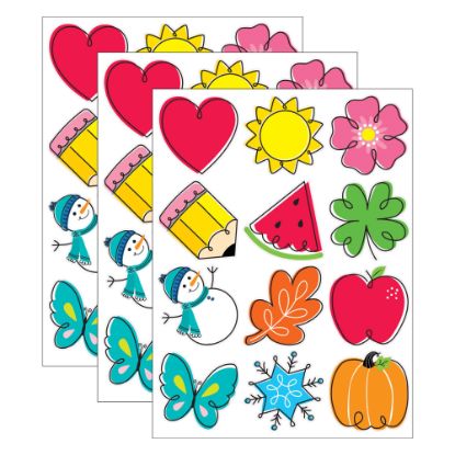 Picture of Creative Teaching Press Designer Cut-Outs, 10in, Seasonal Accents, 12 Per Pack, Set Of 3 Packs