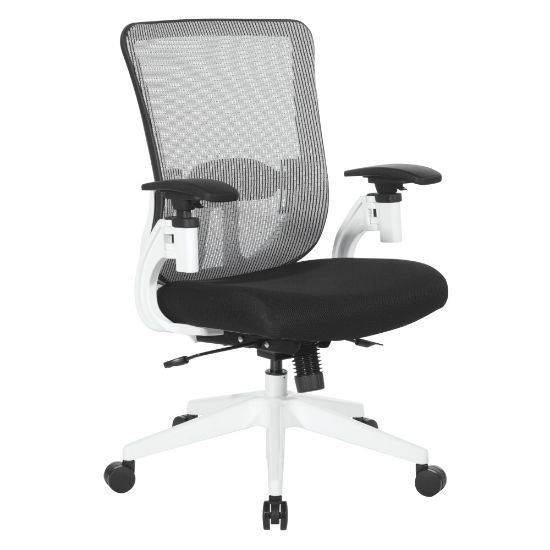 Picture of Office Star Vertical Ergonomic Mesh Mid-Back Managers Chair, Black/White