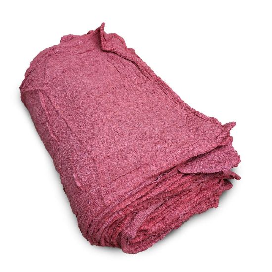 Picture of Pro-Clean Basics Industrial-Grade Shop Towels, 10in x 12in, Red, Pack Of 25 Towels