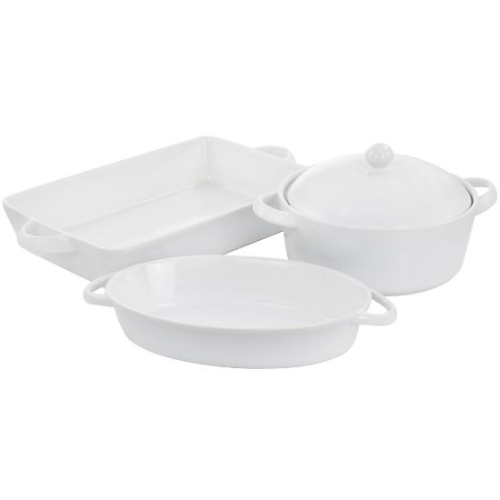 Picture of Gibson Elite Gracious Dining 4-Piece Bakeware Set, White