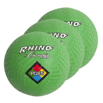 Picture of Champion Sports Playground Balls, 8-1/2in, Green, Pack Of 3 Balls