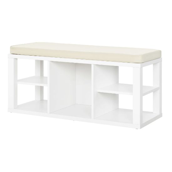 Picture of Ameriwood Home Parsons Storage Bench, 18inH x 36-13/16inW x 15-3/8inD, White